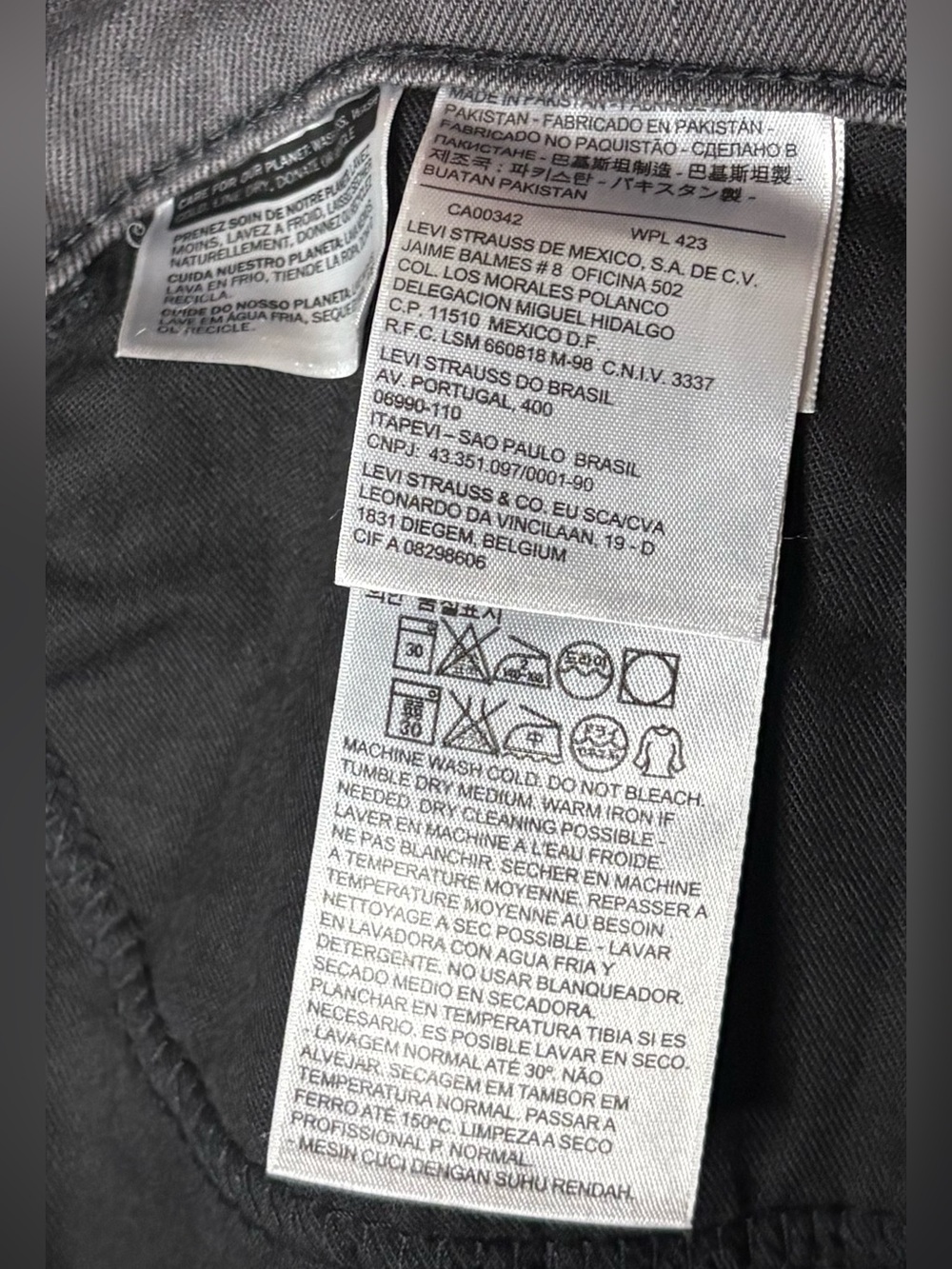 Levi's 511 Grey Slim Fit Men’s Jeans 36x30 EUC - Picture 8 of 9